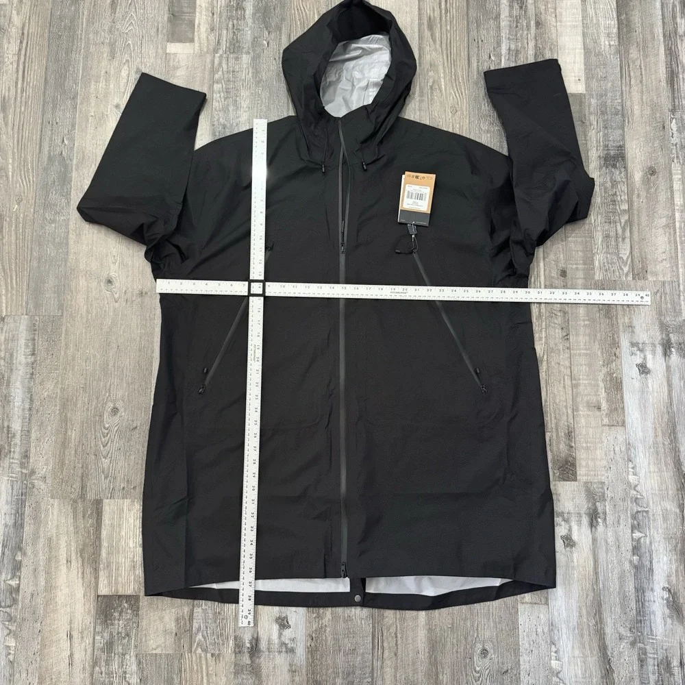 NWT North Face Men's XL Packable LT‎ Rain Parka Jacket Unisex Black Waterproof